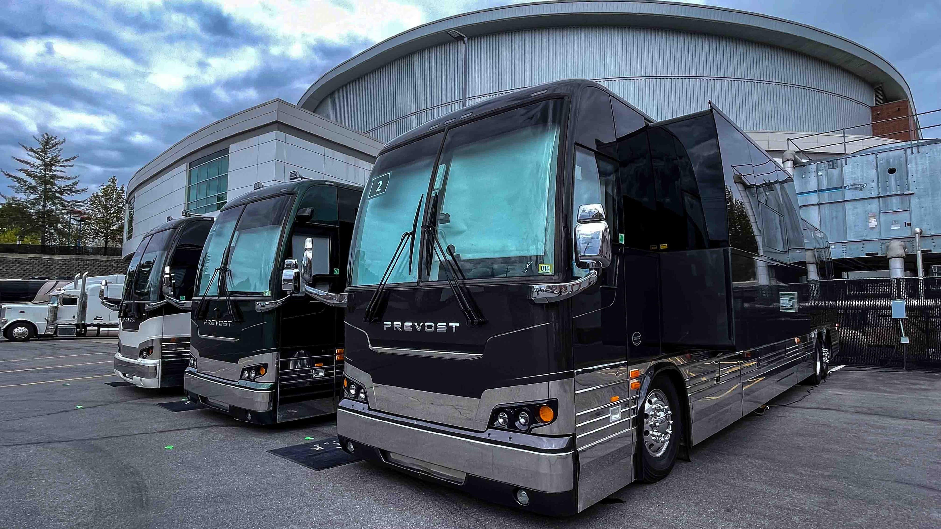 Tour manager reviewing restocking status in Bus Stash